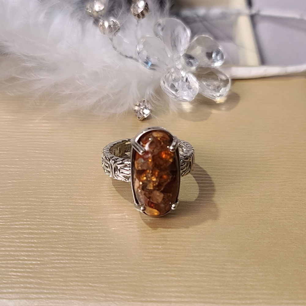 NWT Matrix Jalisco Fire Opal Band Ring 7